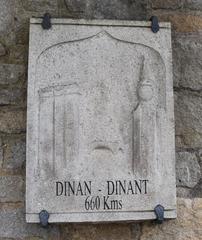 Dinan town homage to its namesake town Dinant in Belgium