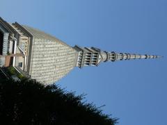 Mole Antoneliana in Turin, Italy viewed from Via San Ottavio