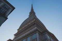 Mole Antonelliana during Christmas Eve in Torino