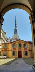 Mole Antonelliana view from an atrium in Turin