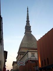 Mole Antonelliana in Turin viewed from Via Montebello