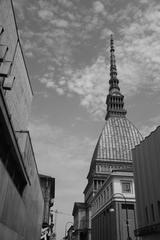 Mole Antonelliana viewed from Via Montebello in Turin