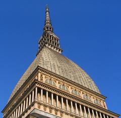 Top of Mole Antonelliana in Turin, Italy