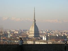 Panoramic view of Turin with Mole Antonelliana