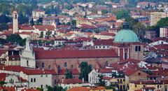 View from Mount Berico to the Cathedral of Our Lady's Annunciation in Vicenza