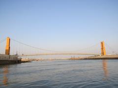 Sudama Setu Bridge in Dwaraka during sunset