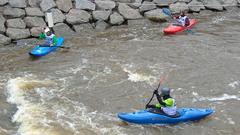 iceBreak 2019 Boatercross competition on Vanhankaupunginkoski Rapids in Helsinki