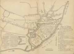 Historical map of Blaye from 1886 depicting its foundation by the Romans.