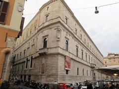 Palazzo della Cancelleria in Rome at the corner of Via del Pellegrino