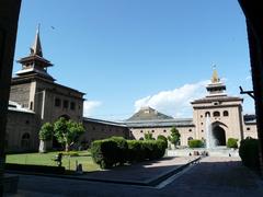 Jami Masjid courtyard in Srinagar