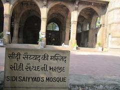 Sidi Saiyyed Mosque with intricate stone lattice work