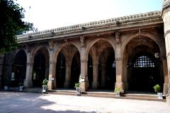 Sidi Saiyyed Mosque in Ahmedabad with intricate stone lattice work