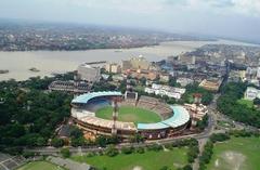 Eden Gardens view showing Howrah Bridge