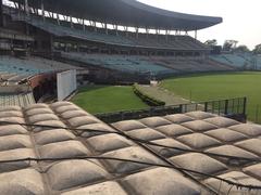 Crowded stands at Eden Gardens stadium