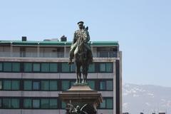 Monument to the Tsar Liberator in Sofia with Alexander Nevsky Cathedral in the background