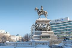 Sofia Tsar Liberator Monument in winter