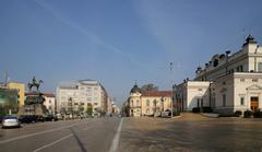 Tsar Liberator boulevard in Sofia at Parliament square