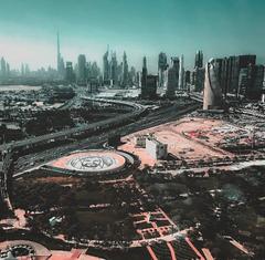 Top view from Dubai Frame