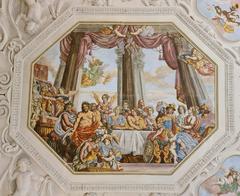 Ceiling fresco in the Grand Hall of Palais Lobkowitz in Prague