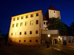 Lobkowicz Palace at Prague Castle at night