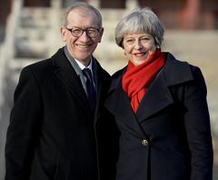 Prime Minister Theresa May and her husband Philip in China