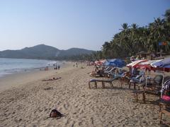 Scenic view of Palolem Beach in Goa during sunset