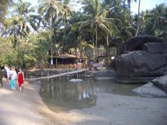 sunset at Palolem Beach in Goa, India