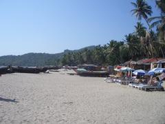 Stunning aerial view of Palolem Beach in Goa, India