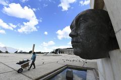 Monument of Juscelino Kubitschek at Praça dos Três Poderes in Brasília