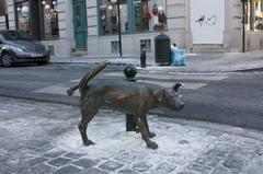 Zinneke Pis bronze dog sculpture in Brussels