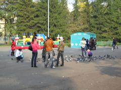 Almaty park near Ascension Cathedral