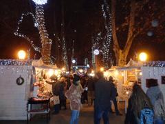 Zrinjevac Square decorated for Christmas in Zagreb, Croatia, 2016