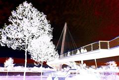 Pedestrian bridge connecting Kehl and Strasbourg