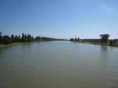 Rhine between Strasbourg and Kehl, July 2007