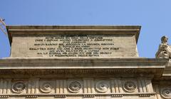 Porta Garibaldi city gate dedication detail