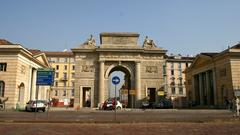 Porta Garibaldi city gate in Milan, Italy