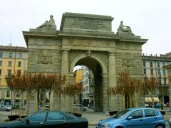 Porta Garibaldi Gate in Milan from Corso Garibaldi