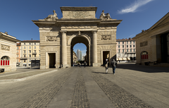 photo of monumental Porta Garibaldi in Milan, Italy