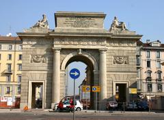 Porta Garibaldi city gate in Milan, Italy