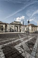 Porta Garibaldi monument in Milan, Italy