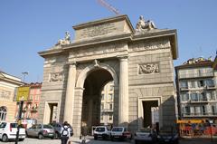 Porta Garibaldi city gate in Milan, Italy