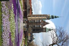 Rosenborg Castle with spring flowers in Copenhagen