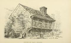 Antique illustration of Province House in Boston from 1882