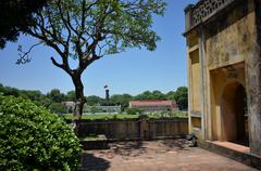 View facing south from the rampart of Doan Gate at Thang Long Citadel in Hanoi