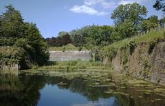 Ramparts of the citadel of Lille on a moat