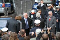 Mikhail Gorbachev at Frankfurt's Paulskirche on the way to reunification celebrations