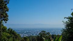 Chiang Mai Wat Palad temple surrounded by lush greenery