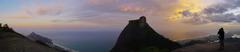 Gavea Rock centered panorama view with Bonita Rock, São Conrado, Rio de Janeiro