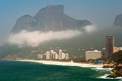 Coastal view of Pedra da Gávea in Rio de Janeiro