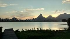 Lagoa Rodrigo de Freitas with Pedra da Gávea in the background, Rio de Janeiro, Brazil